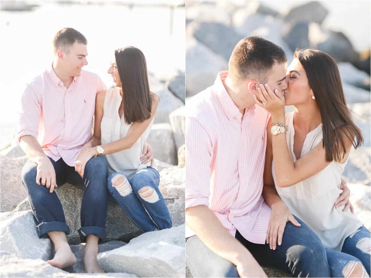 yorktown beach engagement photos