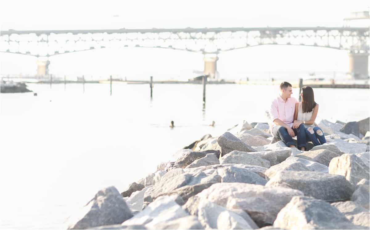 yorktown beach engagement photos