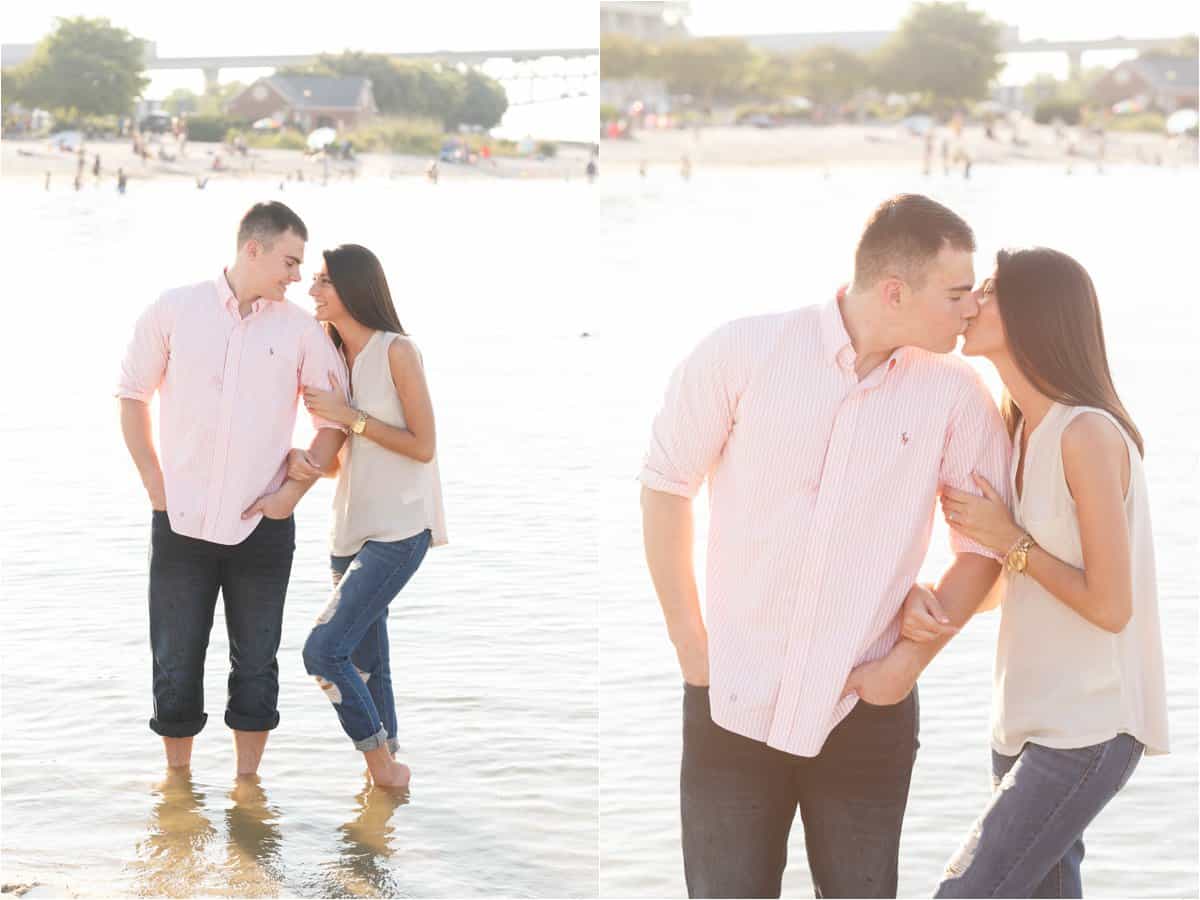 yorktown beach engagement photos