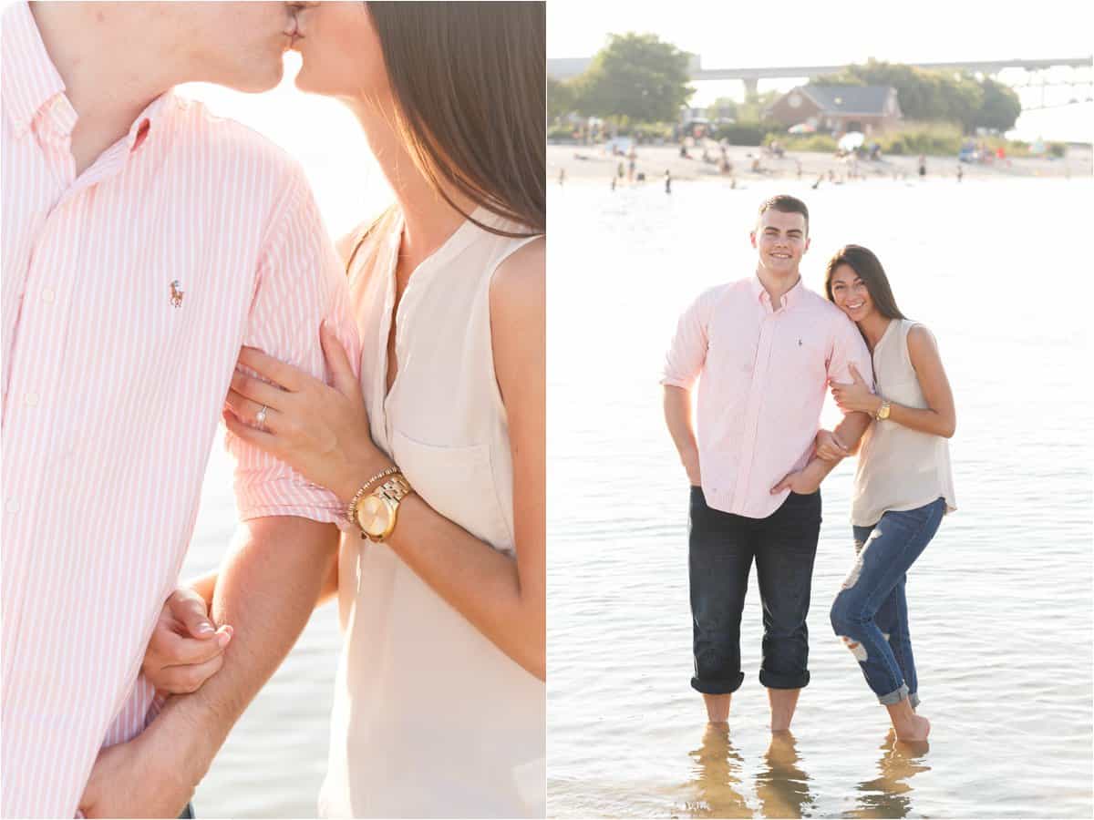 yorktown beach engagement photos