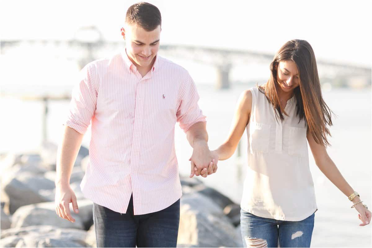 yorktown beach engagement photos