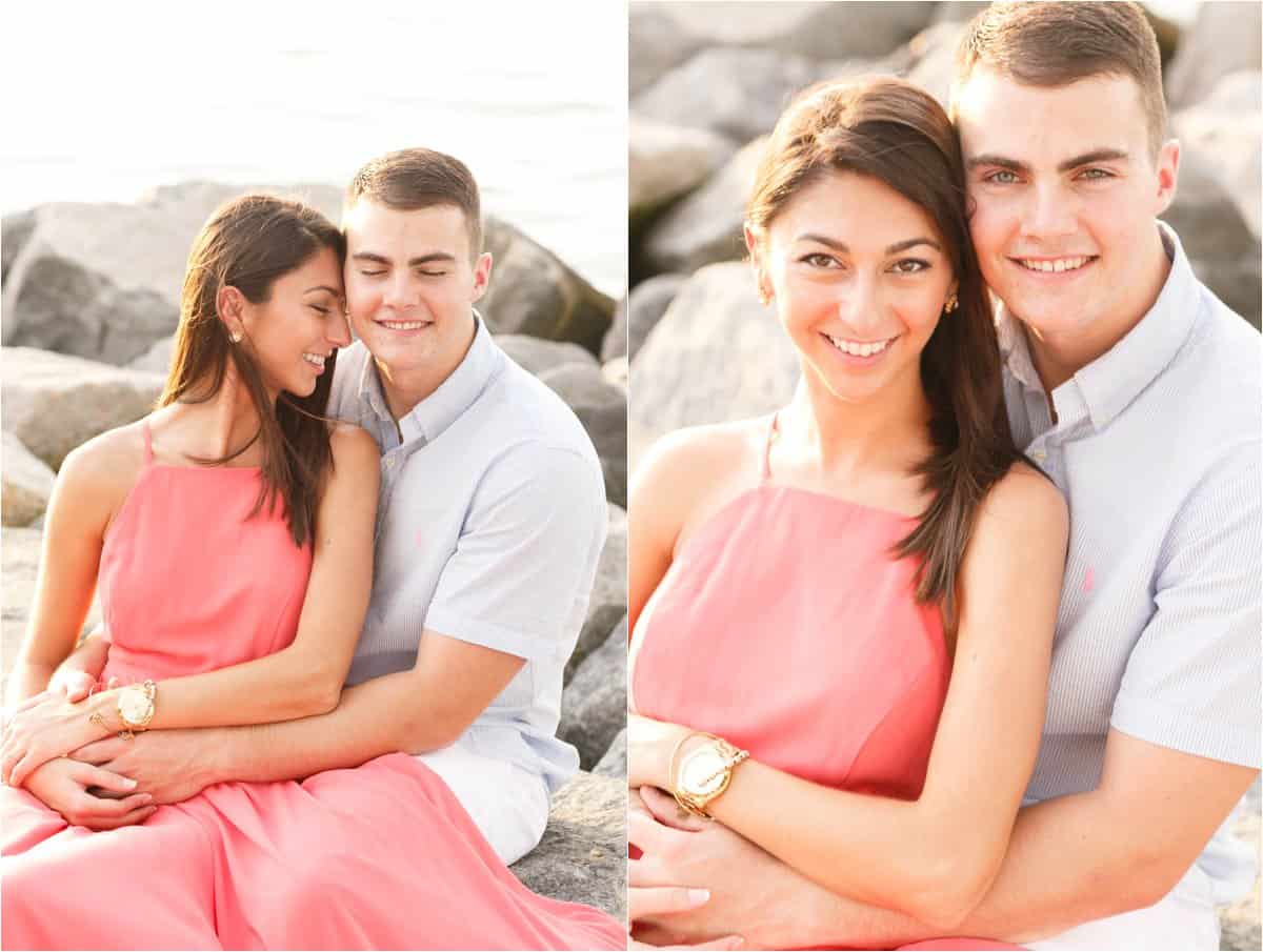 yorktown beach engagement photos