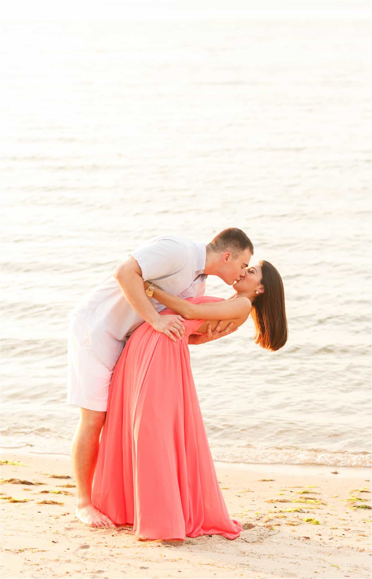 yorktown beach engagement photos