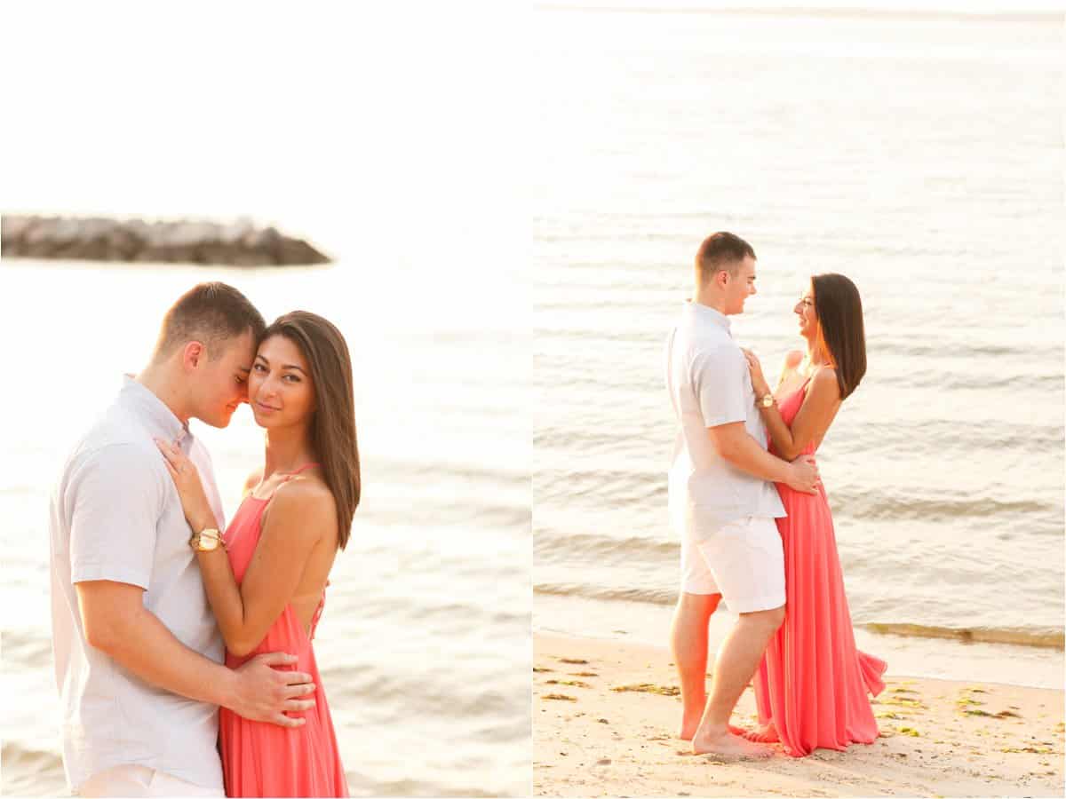 yorktown beach engagement photos