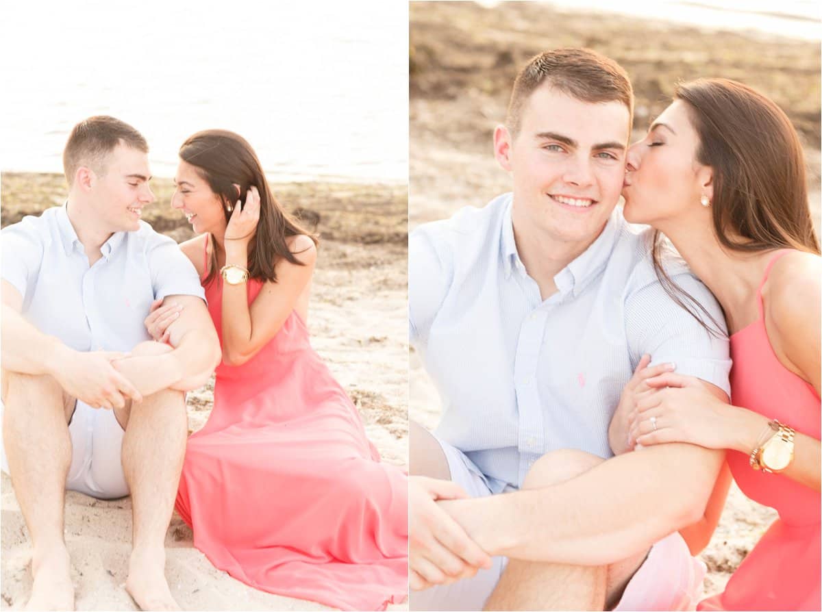 yorktown beach engagement photos