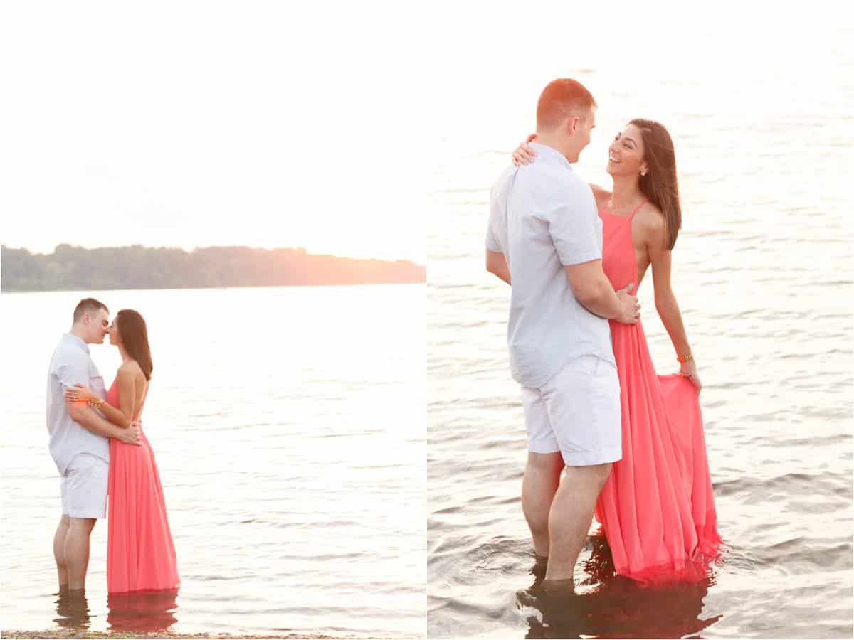 yorktown beach engagement photos