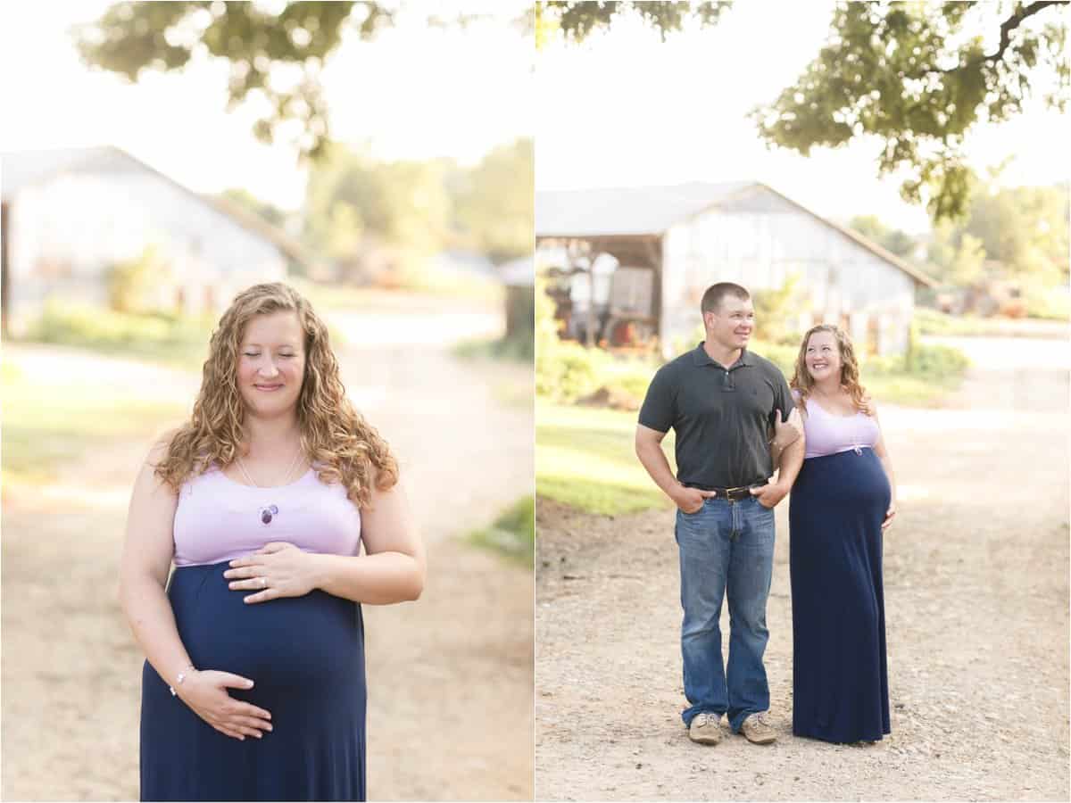 fun and sunny rustic maternity photos