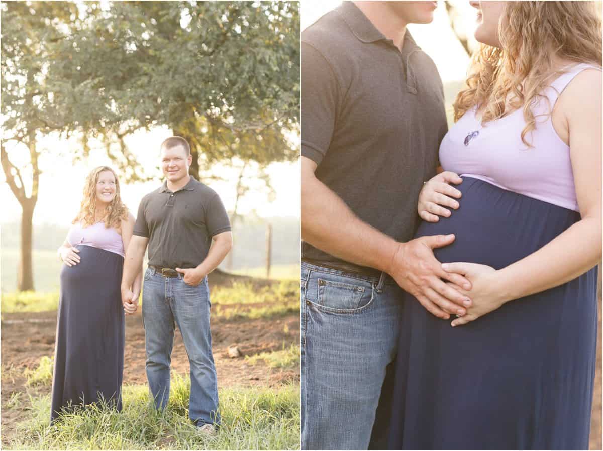 fun and sunny rustic maternity photos