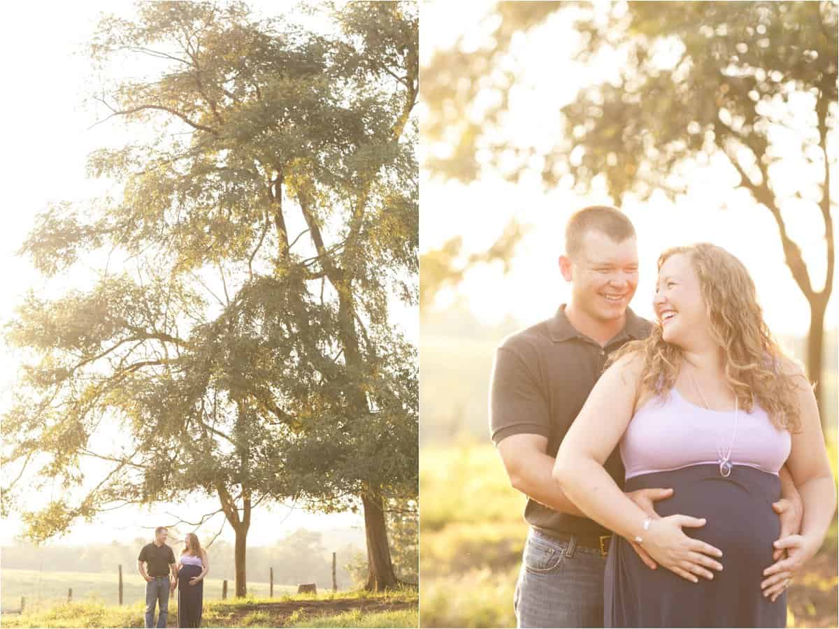 fun and sunny rustic maternity photos