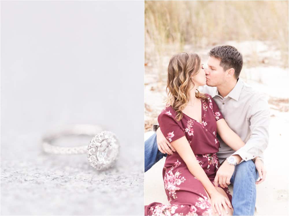 yorktown beach engagement photos