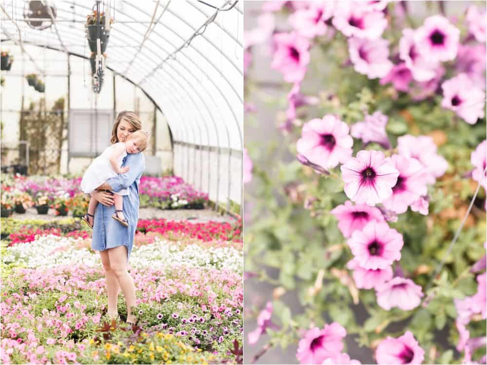 motherhood portraits greenhouse photos