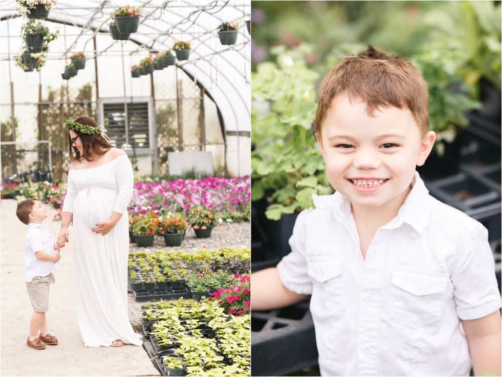 motherhood portraits greenhouse photos