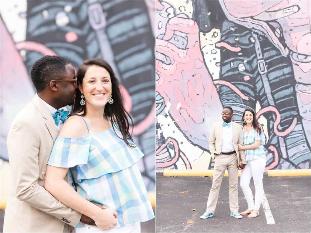 colorful downtown richmond virginia engagement photos