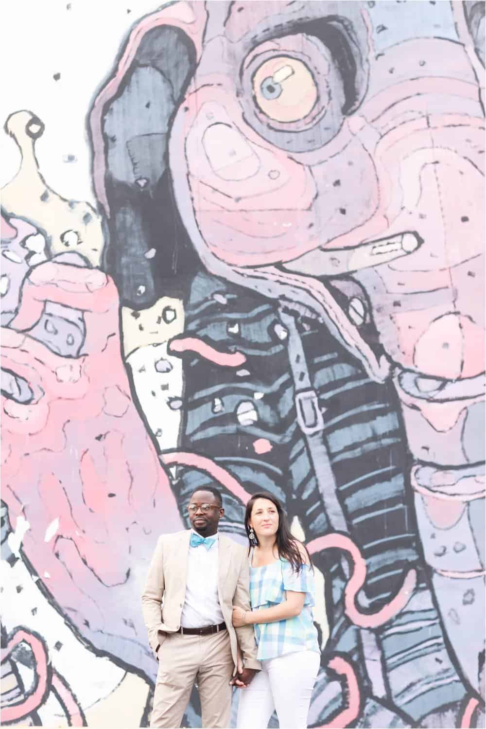 colorful downtown richmond virginia engagement photos