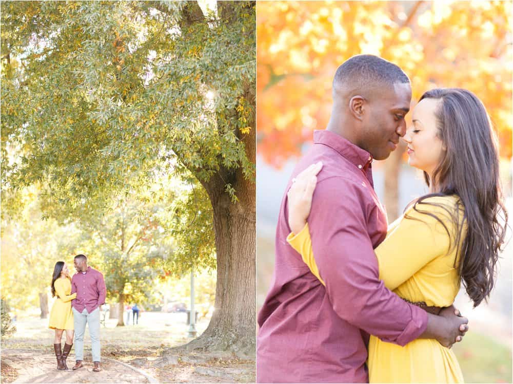 forest hill richmond virginia fall engagement photos