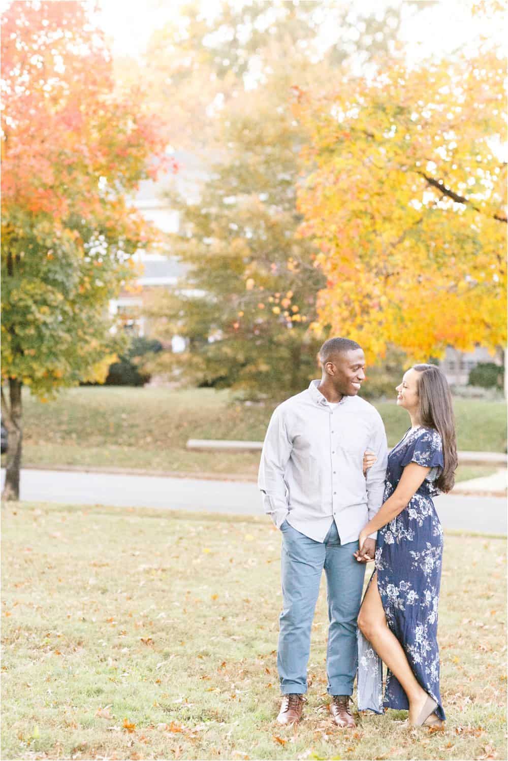 forest hill richmond virginia fall engagement photos