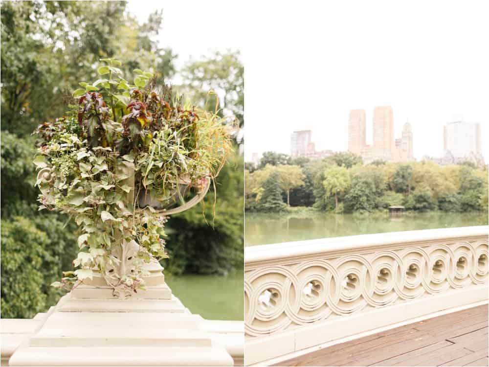 central park bow bridge new york city engagement photos