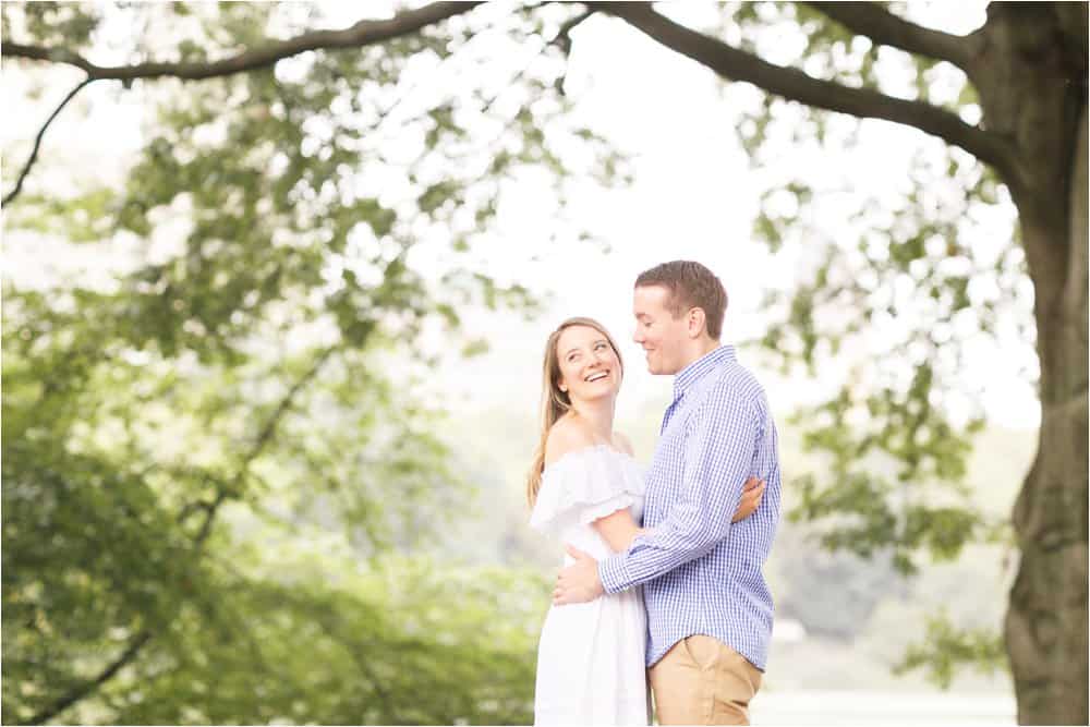 central park bow bridge new york city engagement photos