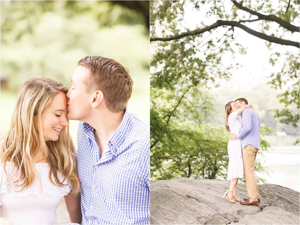 central park bow bridge new york city engagement photos