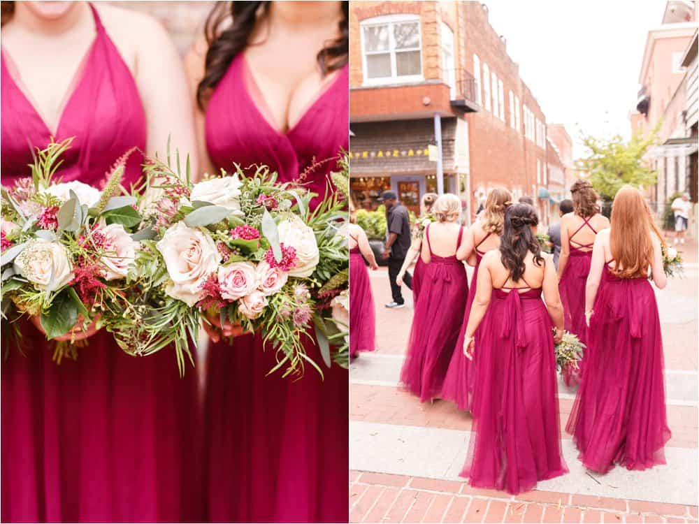 raspberry colored bridesmaid dresses