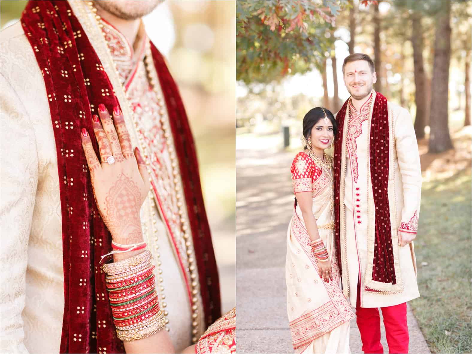 A Passionate Embrace of the Indian Bride and Groom Sealed in Wedding Bliss