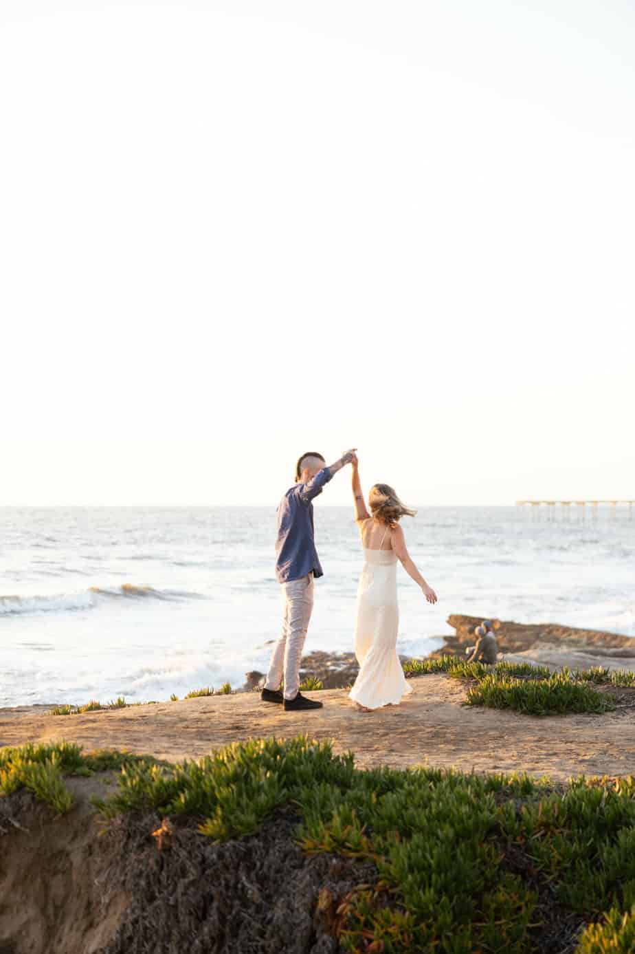 sunset cliffs la jolla san diego california engagement wedding photos