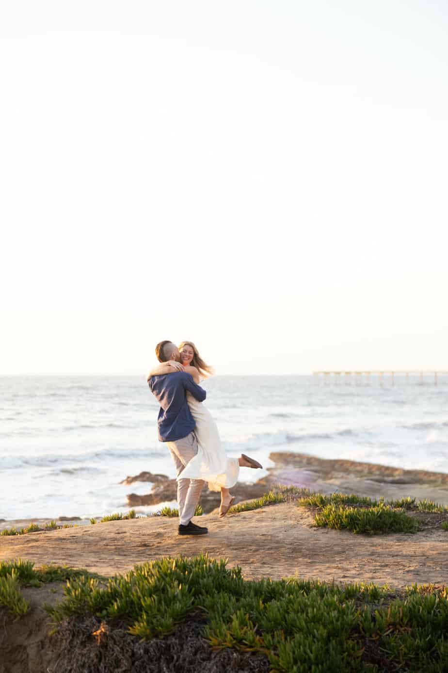 sunset cliffs la jolla san diego california engagement wedding photos