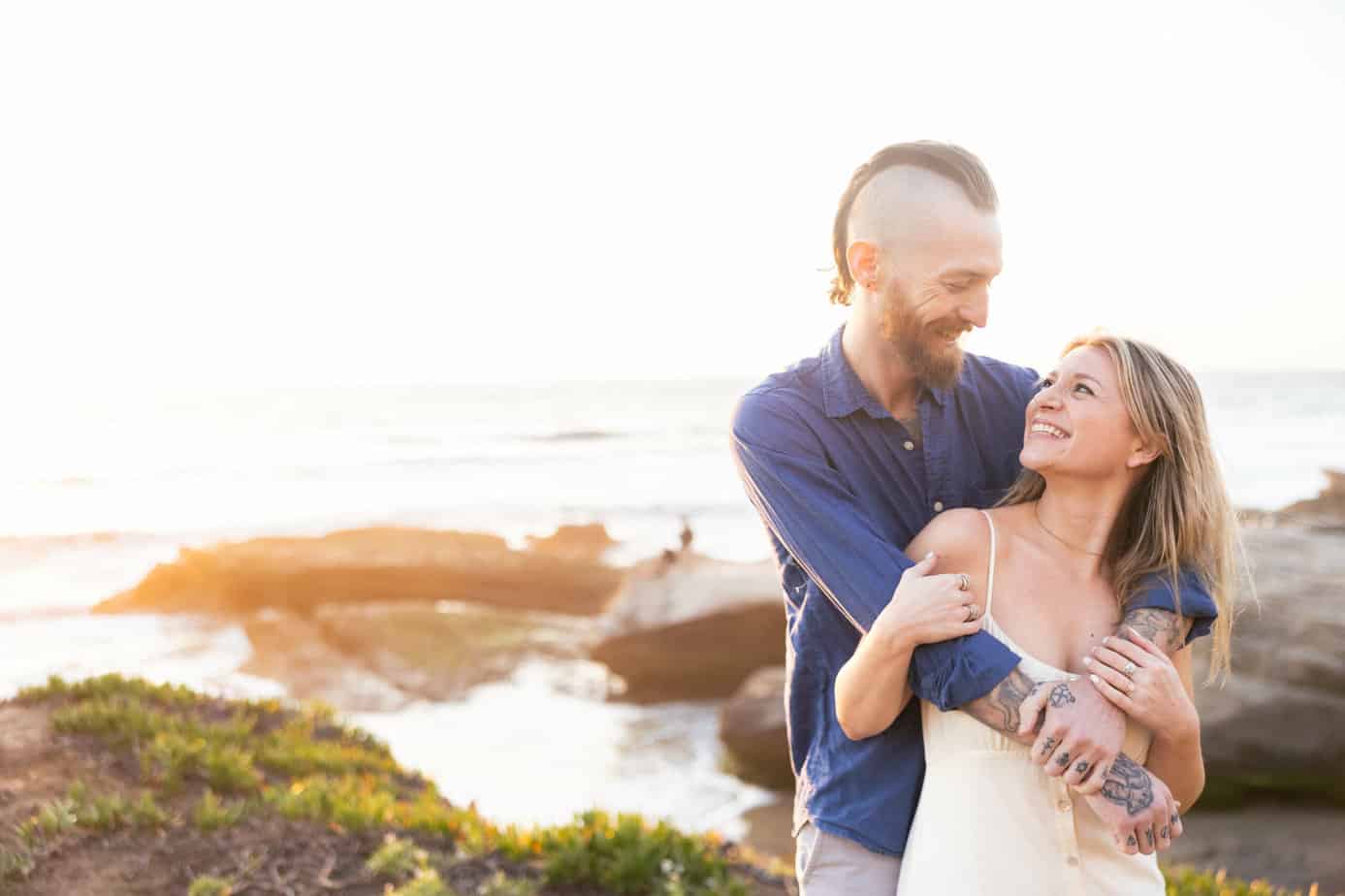 sunset cliffs la jolla san diego california engagement wedding photos